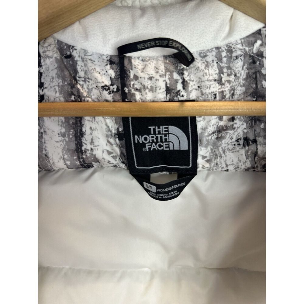 The North Face Down 700 Nuptse 2 White Birch Print Puffer Vest Women's S EUC - Picture 7 of 8